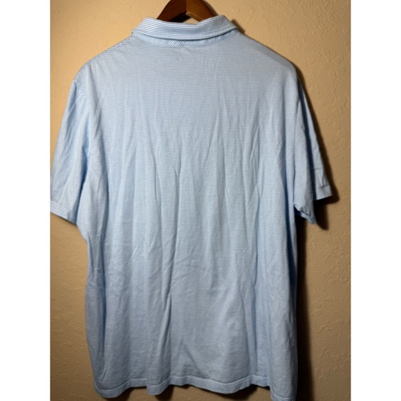 Vineyard Vines Island Polo Mens XL‎ Blue White Striped Pima Cotton 1G010371 - Picture 2 of 8